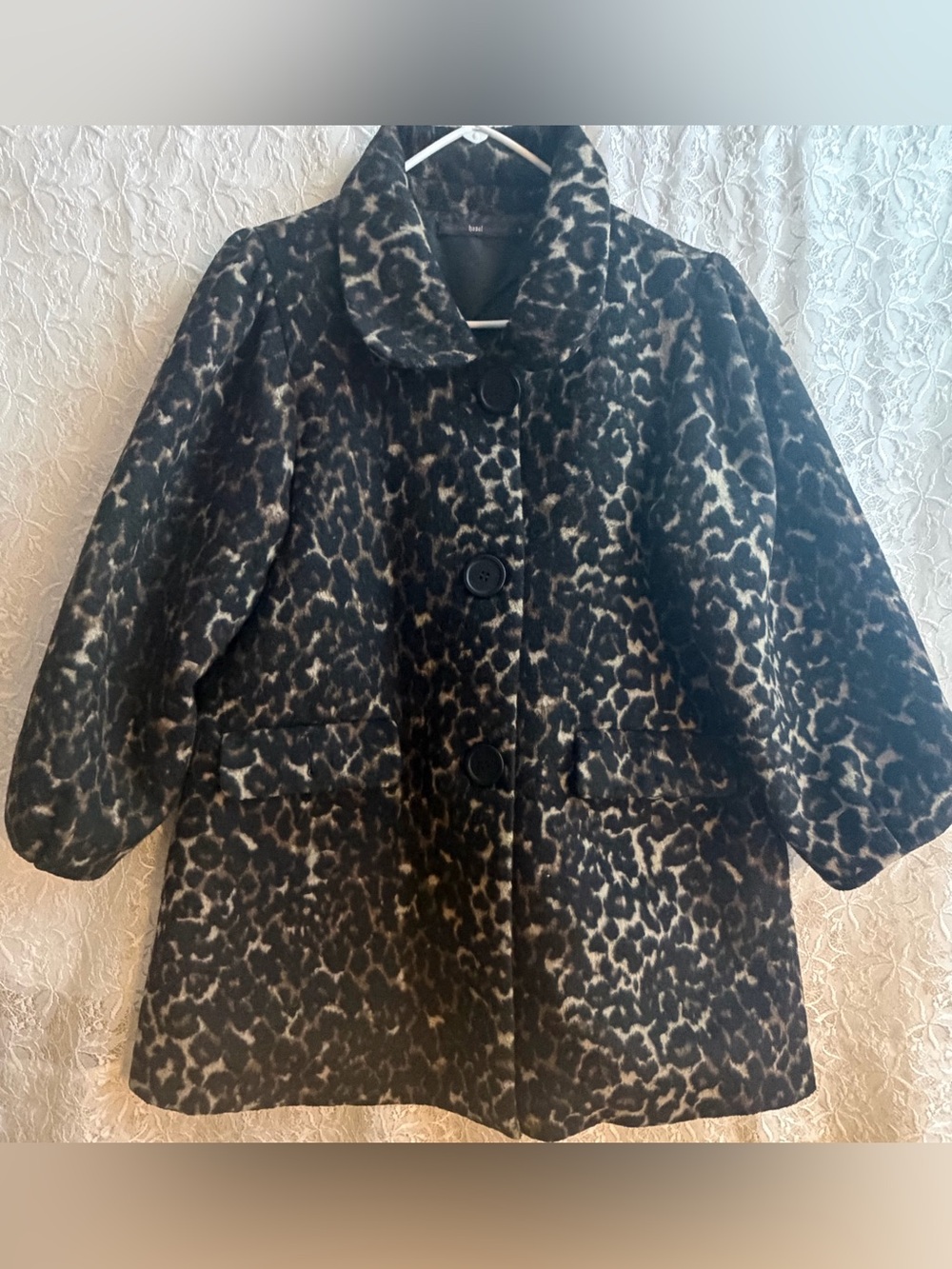 Azel Hazel Leopard Print Coat Jacket Women’s Size M